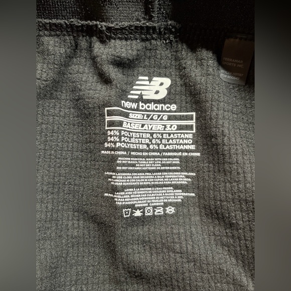 New Balance Heavyweight Grid Fleece Pant Base Layer 3.0 Mens Large Black New - Picture 7 of 16